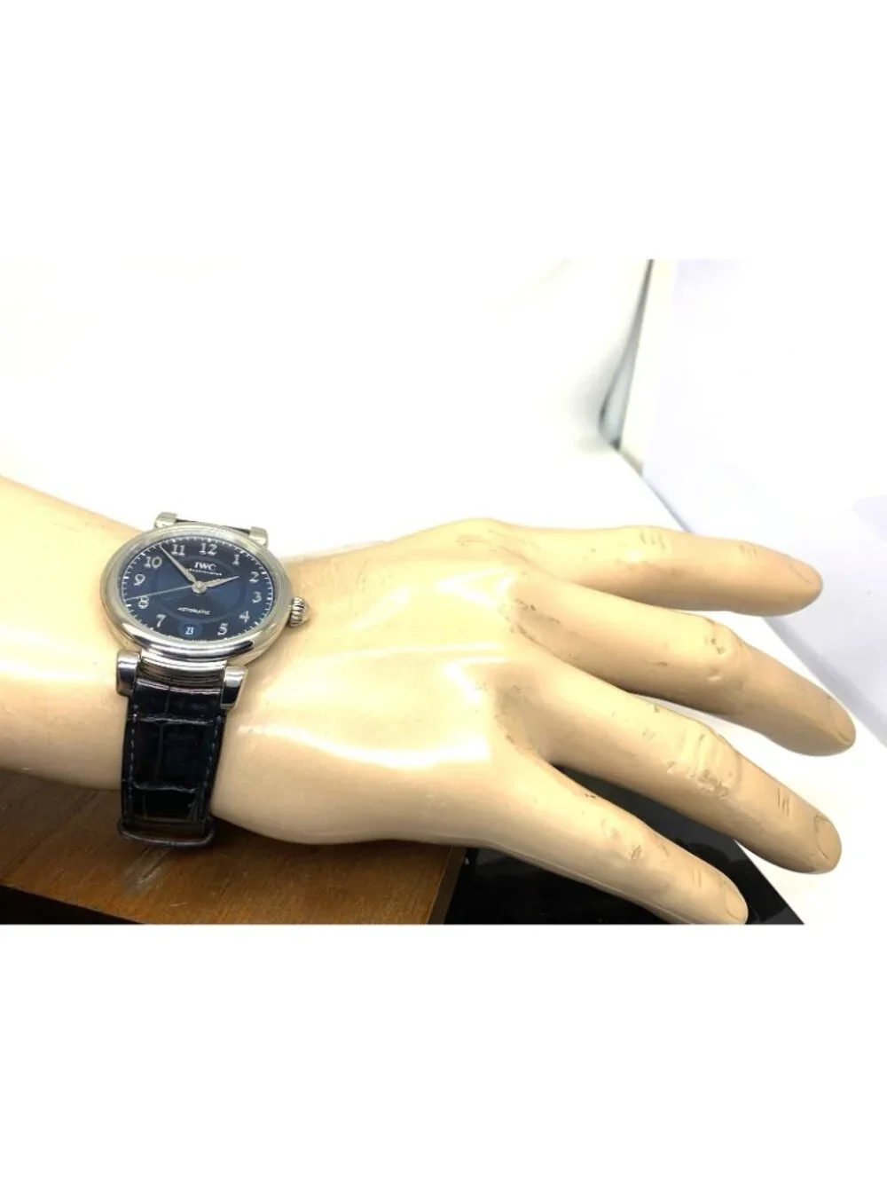 IWC Men's Watch Swiss Automatic IW4583212 Da Vinci Blue Dial Leather Strap 36mm